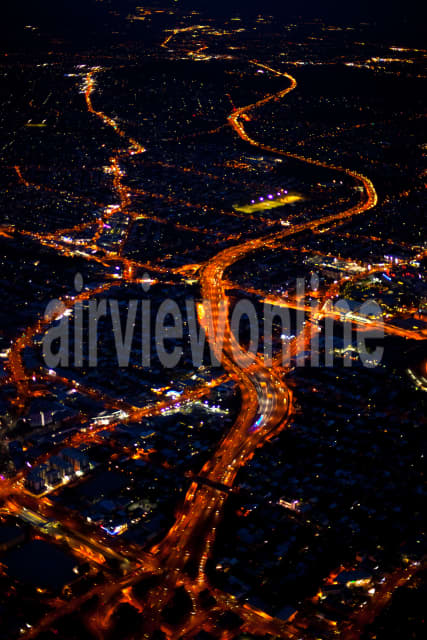Aerial Image of Night view Of Pacific Motorway