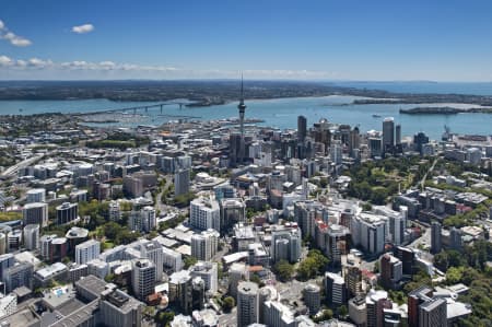 Aerial Image of AUCKLAND CBD LOOKING NORTH FROM SYMONDS STREET