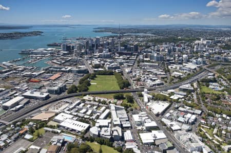 Aerial Image of AUCKLAND CBD LOOKING SOUTH EAST OVER VICTORIA PARK
