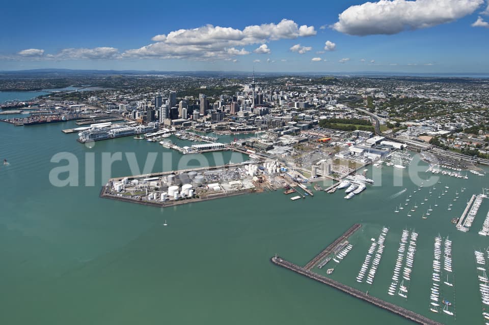Aerial Image of Auckland From Westhaven