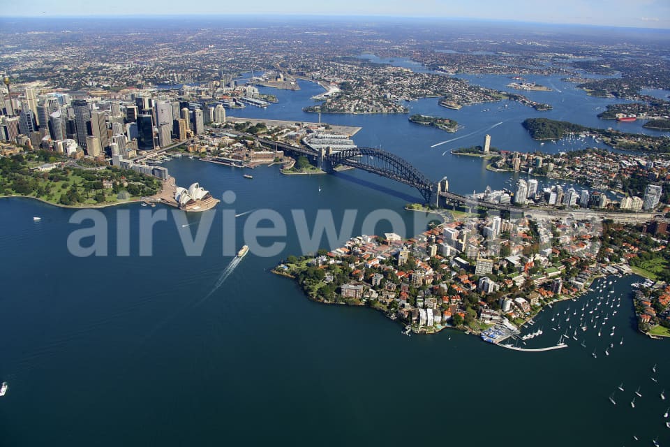 Aerial Image of Kirribilli And Sydney CBD