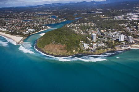 Aerial Image of BURLEIGH HEADS SURF