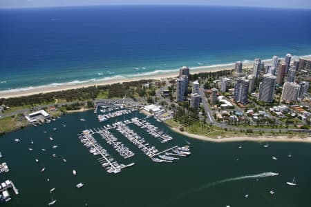 Aerial Image of BOAT MARINA NORTH OF SURFERS PARADISE