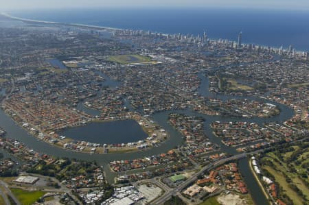 Aerial Image of BUNDALL TOWARDS SURFERS PARADISE