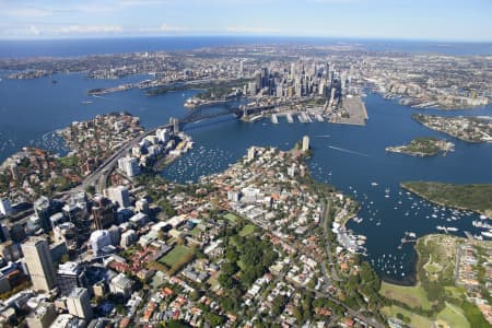 Aerial Image of MCMAHONS POINT AND SYDNEY CBD