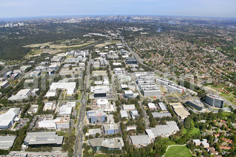 Aerial Image of Macquarie Park to the City