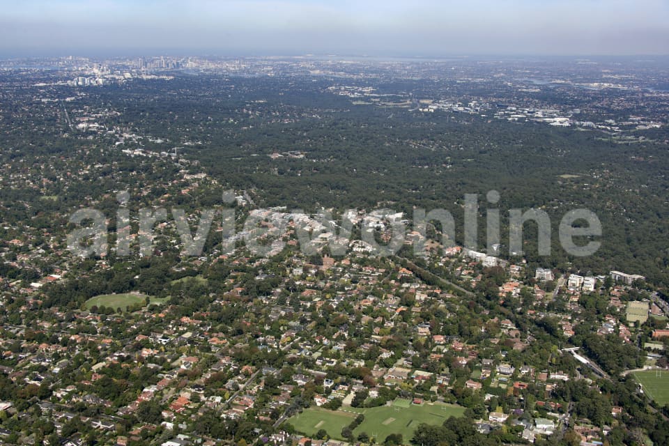 Aerial Image of Wahroonga to Sydney