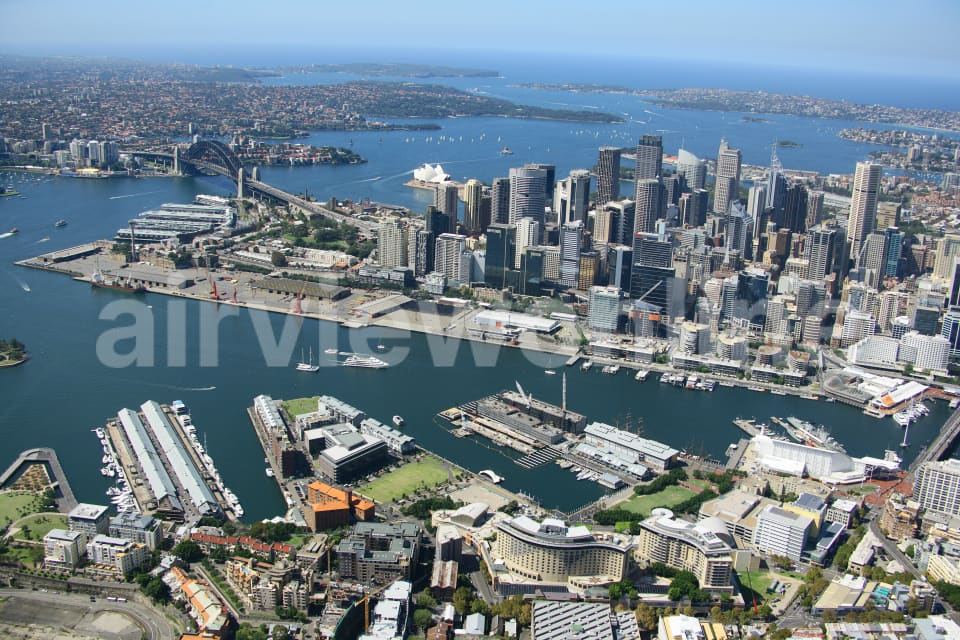 Aerial Image of Darling Harbour and Sydney CBD