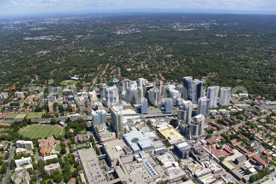 Aerial Image of Chatswood CBD Looking West