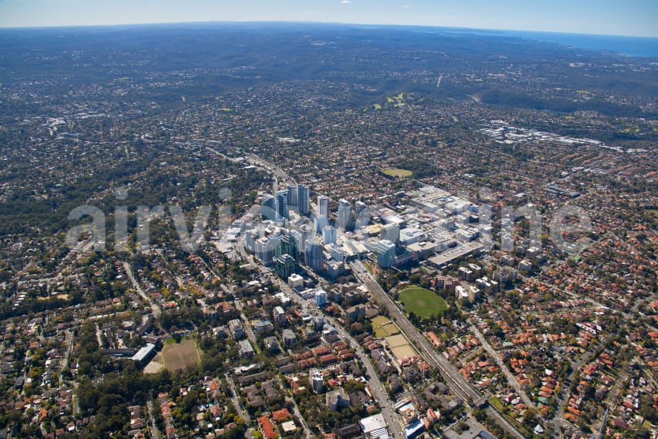 Aerial Image of Chatswood Looking North