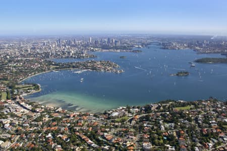 Aerial Image of ROSE BAY AND SYDNEY HARBOUR
