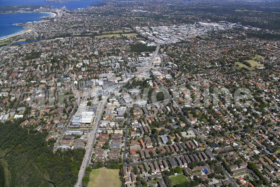 Aerial Image of Dee Why Lagoon to Manly Via Pittwater Road