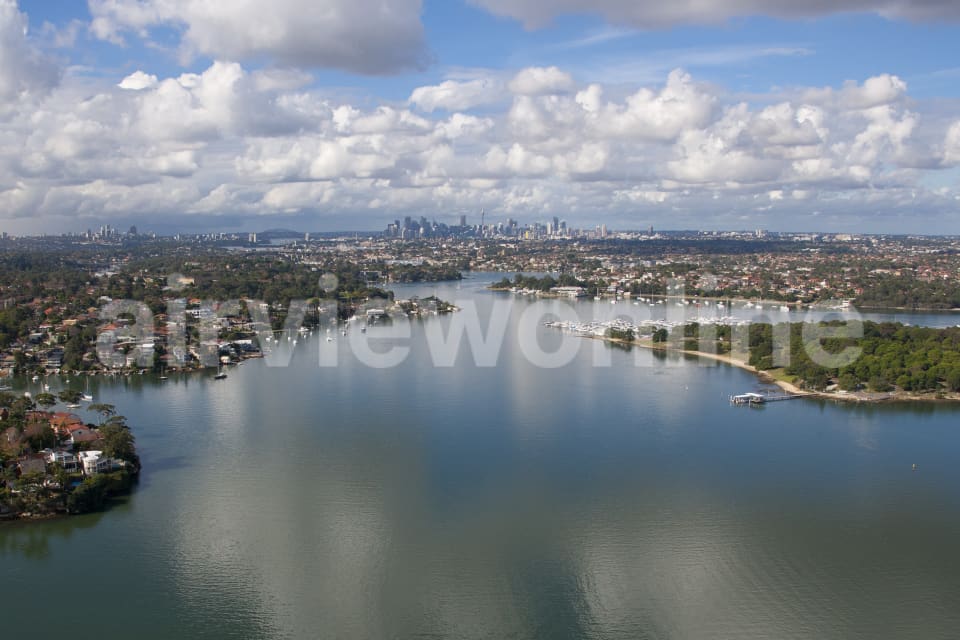 Aerial Image of Reflections in the River