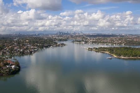 Aerial Image of REFLECTIONS IN THE RIVER