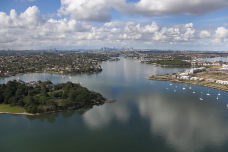 Aerial Image of REFLECTIONS IN THE RIVER
