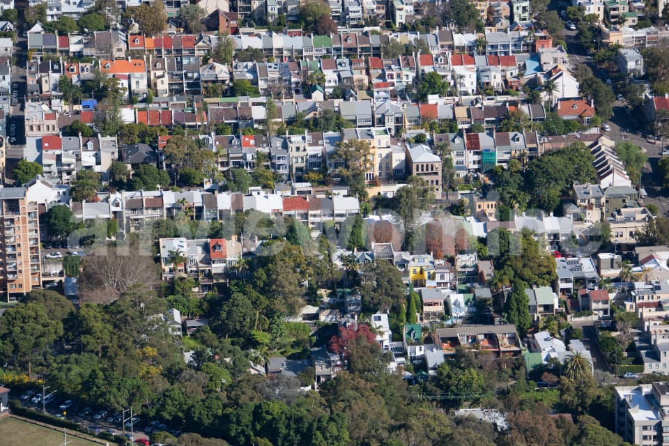 Aerial Image of Paddington Terraces