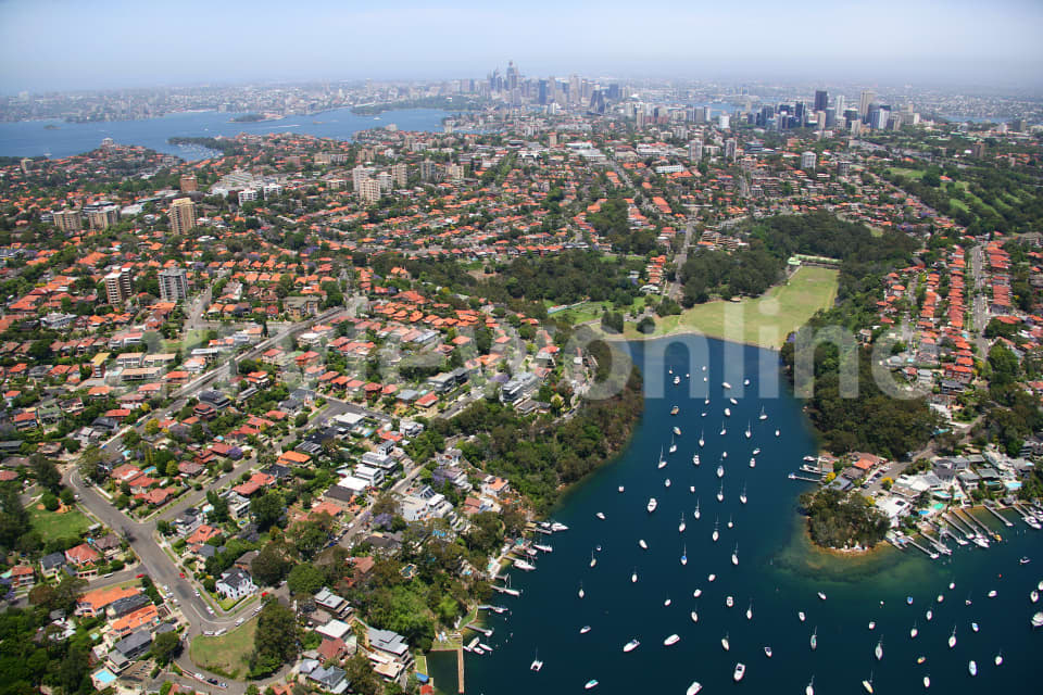 Aerial Image of Cremorne to Sydney Harbour