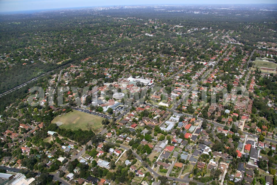 Aerial Image of Hornsby Hospital to Sydney
