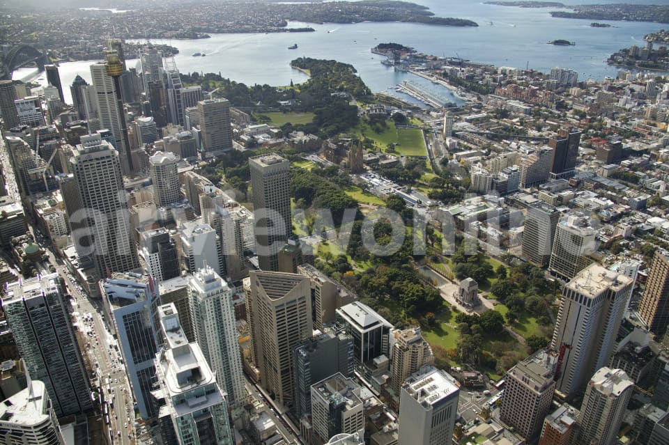 Aerial Image of Sydney CBD and Hyde Park