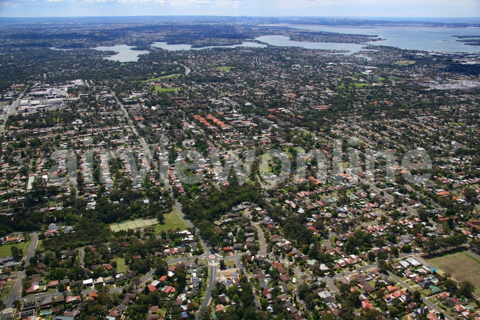 Aerial Image of Gymea looking up north