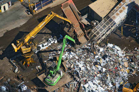 Aerial Image of SCRAPYARD CLOSE UP