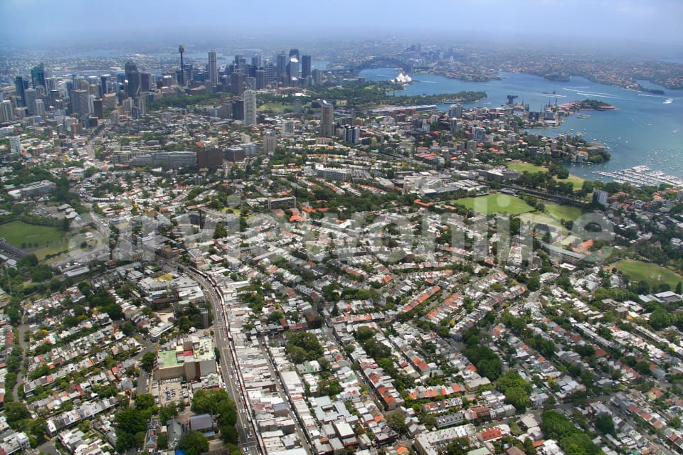 Aerial Image of Paddington to Sydney Harbour Bridge