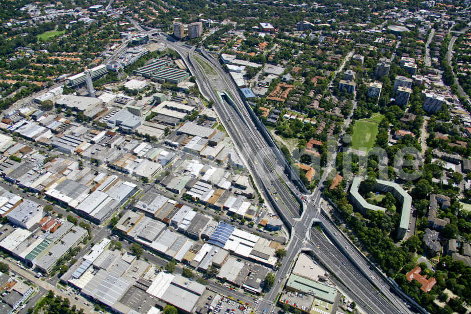 Aerial Image of Artarmon and Freeway