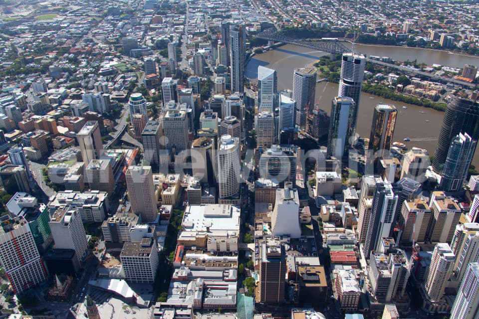 Aerial Image of Brisbane CBD Close Up