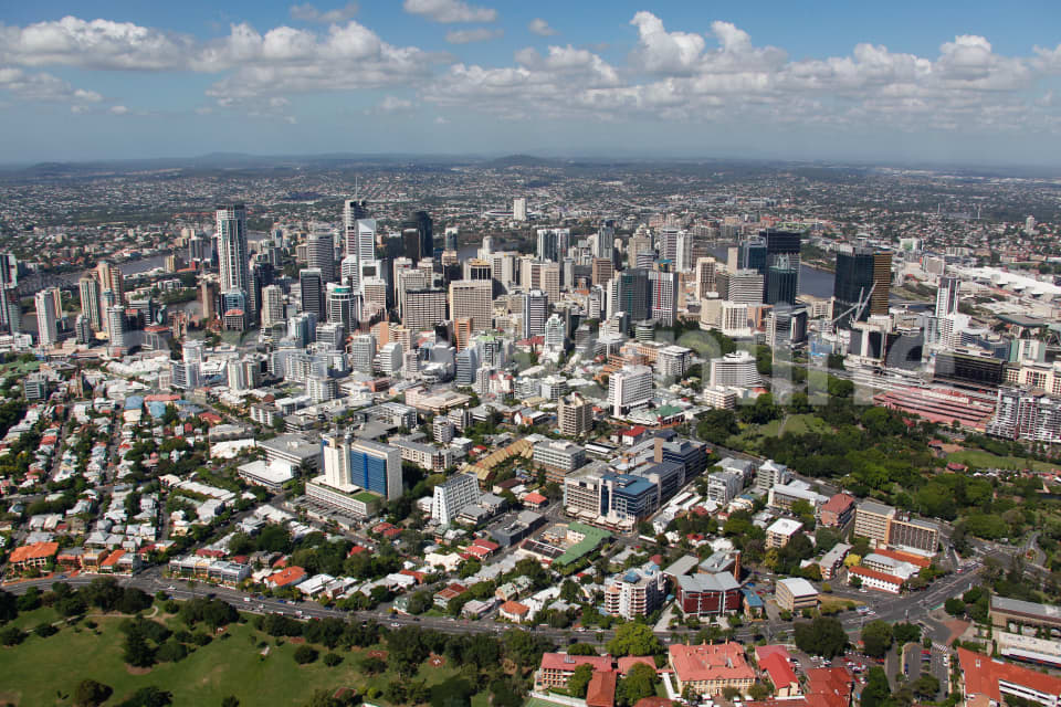Aerial Image of Spring Hill to Brisbane CBD