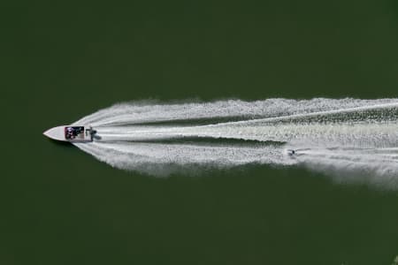 Aerial Image of WATERSKIING BAREFOOT