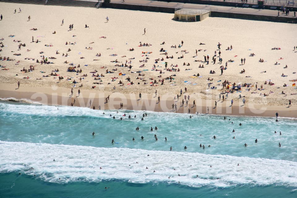 Aerial Image of Bondi Beachgoers