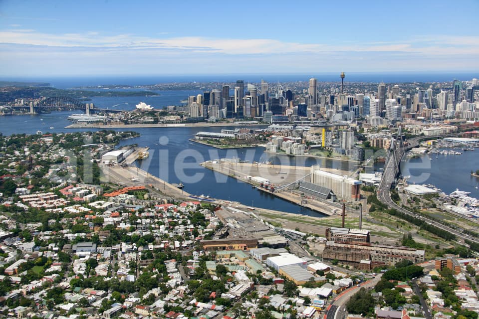 Aerial Image of Rozelle To Sydney CBD
