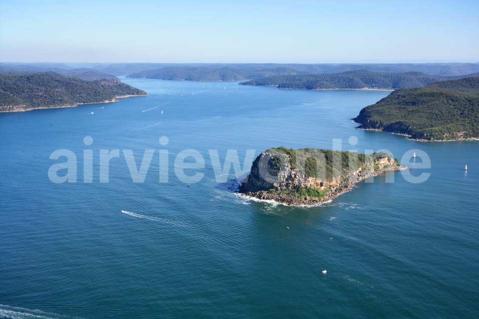 Aerial Image of Lion Island, Broken Bay NSW