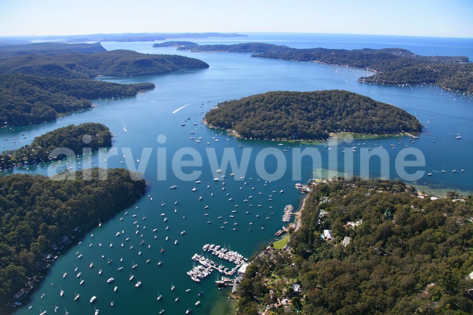 Aerial Image of Pittwater from Church Point