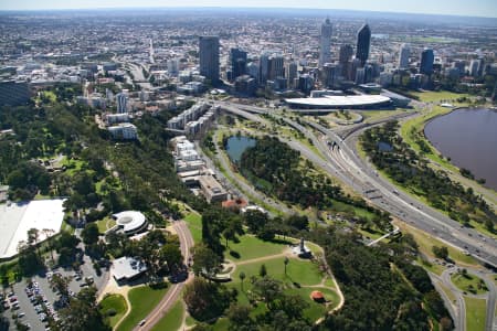 Aerial Image of PERTH FROM OVER KINGS PARK