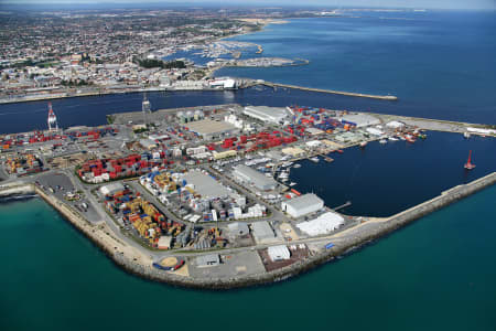 Aerial Image of FREMANTLE WHARVES, WA