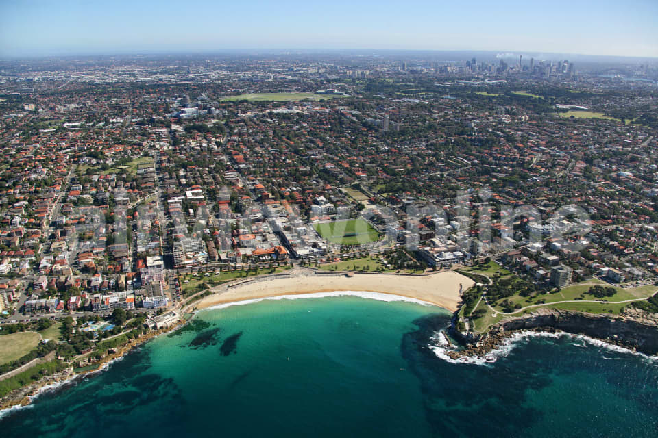 Aerial Image of Coogee Beach to Sydney City