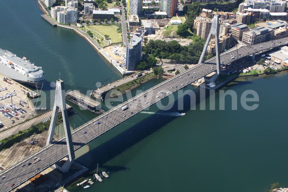 Aerial Image of ANZAC Bridge, Pyrmont NSW