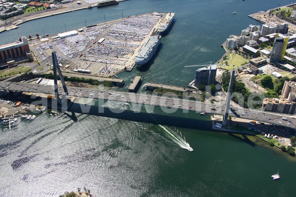 Aerial Image of ANZAC Bridge, Sydney NSW