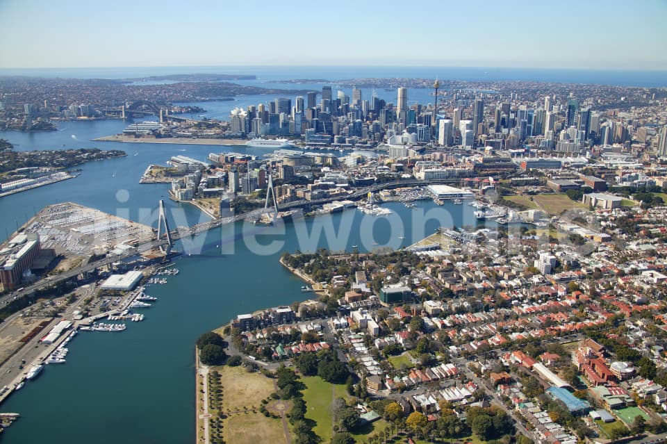 Aerial Image of Glebe to Sydney