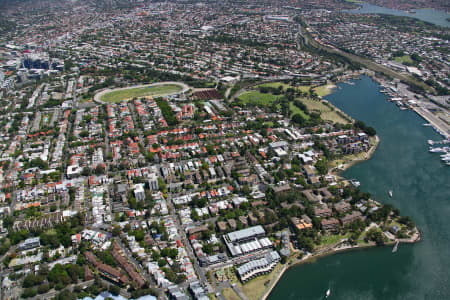 Aerial Image of GLEBE AND ROZELLE BAY