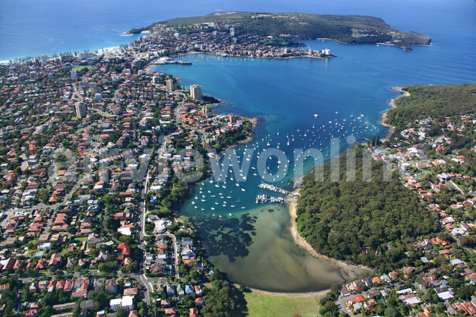 Aerial Image of North Harbour Reserve Looking East towards Manly