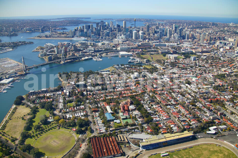 Aerial Image of Glebe to Sydney CBD