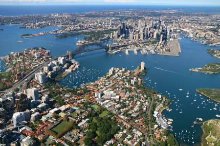 Aerial Image of MCMAHONS POINT TO SYDNEY CITY