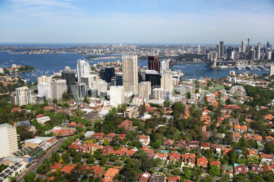 Aerial Image of North Sydney From Behind