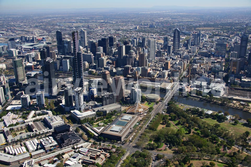 Aerial Image of Southbank and Melbourne CBD
