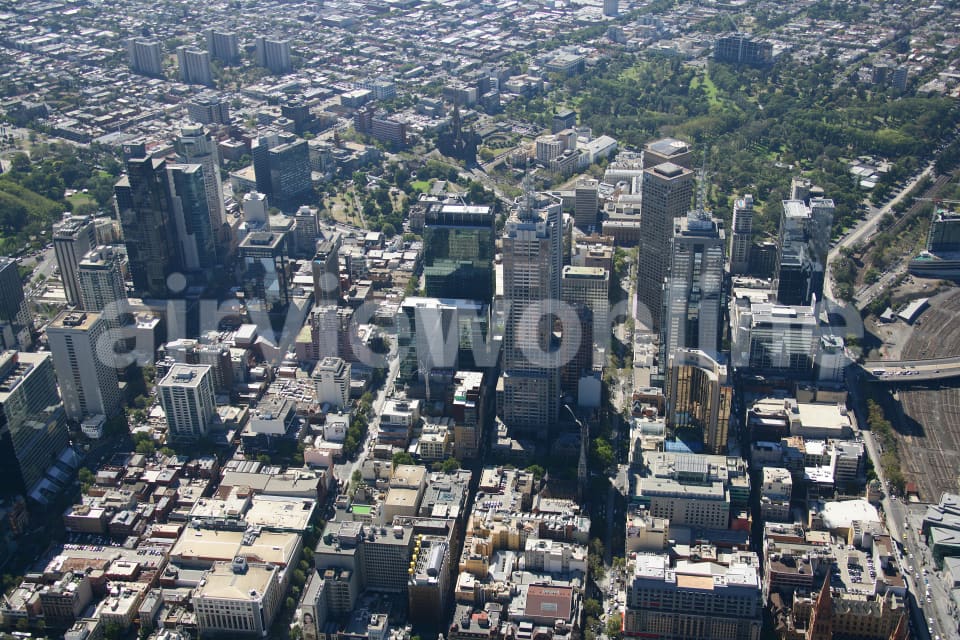 Aerial Image of Melbourne CBD Eastern End