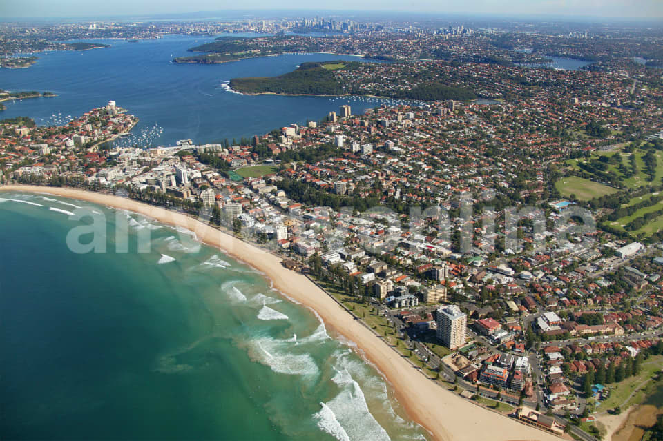 Aerial Image of Manly Beach to Sydney City