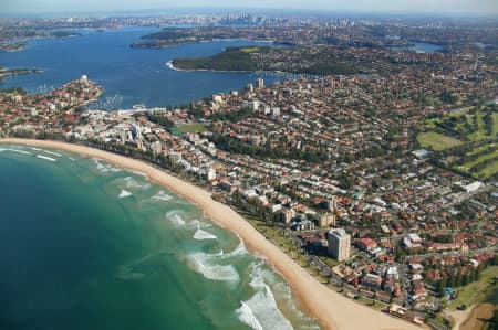 Aerial Image of MANLY BEACH TO SYDNEY CITY