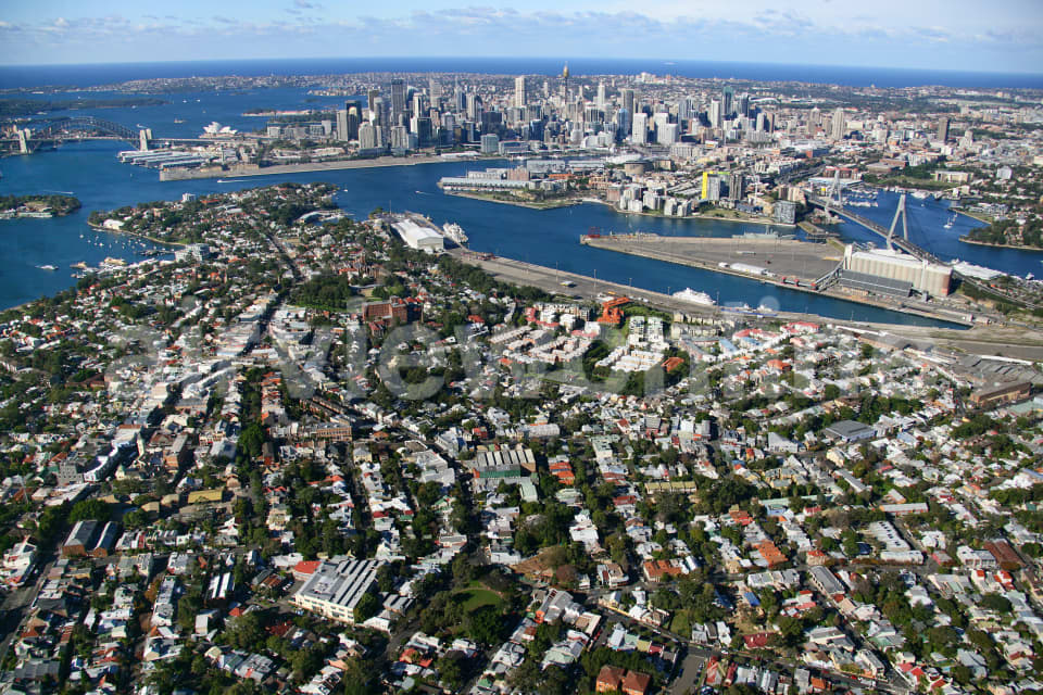 Aerial Image of Balmain to Sydney City